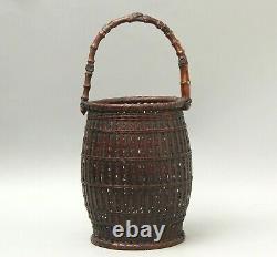 Fine Japanese Ikebana Bamboo Basket T16