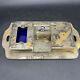 Fine Japanese Japan Silver & Gilt Metal Smokers Tray With Box, Ashtray, & Lighter