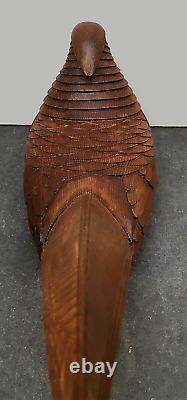 Fine Japanese MeijiBoxwood Okimono Pheasant, Signed