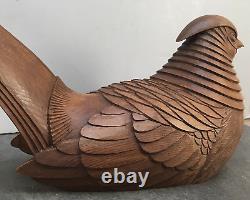 Fine Japanese MeijiBoxwood Okimono Pheasant, Signed