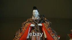 Fine Japanese Meiji Period Emperor & Empress Dolls on Stand
