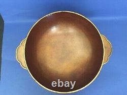 Fine Japanese Meiji Period Lacquerware Footed Bowl withOriginal Wood Box Crane