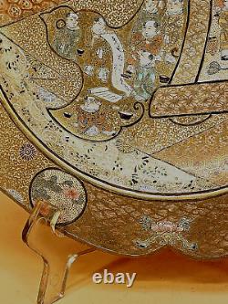 Fine Japanese Meiji Satsuma Charger With Detailed Decorations