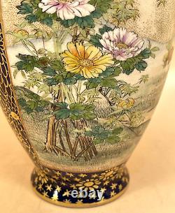Fine Japanese Meiji Satsuma Vase Withvarious Designs, Signed