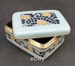 Fine Japanese Meiji Silver Wire Cloisonne Box by Ando