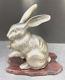 Fine Japanese Meiji Solid Silver Okimono Rabbit, Signed