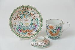 Fine Japanese Porcelain Tea Cup and Saucer and Cover, 19th century