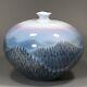 Fine Japanese Pre-dawn Sky And Forest Asahi Vase Signed By Fujii Shumei Withs Box