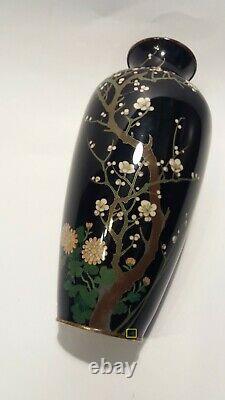 Fine Japanese Silver Wire Cloisonne Vase