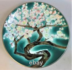 Fine Mid-20th C. JAPANESE CLOISONNE Charger Plate with Brilliant Enamels c. 1950