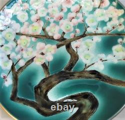 Fine Mid-20th C. JAPANESE CLOISONNE Charger Plate with Brilliant Enamels c. 1950