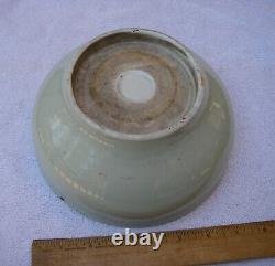 Fine Old JAPANESE Porcelain CELADON Bowl-HOTEI With GOURD Interior-NR