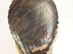 Fine Old Japanese Carved Netsuke Ojime Bead ojime netsuke Tanga nut signed