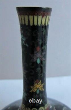 Fine Pair of JAPANESE MEIJI-ERA Cloisonne Vases Phoenix & Duck c. 1890 antique