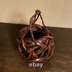 Fine Rare Antique Japanese Fine Bamboo Basket Tea Ceremony Fabulous 26cm