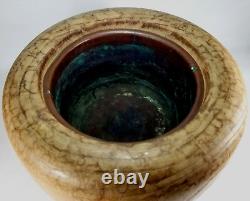 Fine Rare Japan Japanese Meiji Exotic Wood Carved Bowl with Copper Inlay