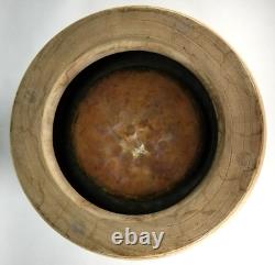 Fine Rare Japan Japanese Meiji Exotic Wood Carved Bowl with Copper Inlay