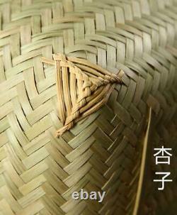 Fine Rare Japanese Fine Bamboo Bag Bamboo craft Bamboo work 33cm