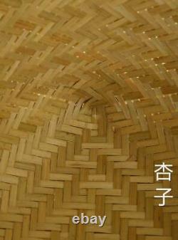 Fine Rare Japanese Fine Bamboo Bag Bamboo craft Bamboo work 33cm