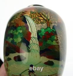 Fine Rare Japanese Plique a Jour Enamel Vase Cloisonne Japan Ando Shotai Shippo