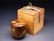 Fine Vintage Makie Lacquered Natsume Japanese Wooden Tea Caddy W Signed Box E475