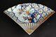 Fine Antique Japanese Imari Fan Shaped Plate, 25.2 Cm / 10 Inch