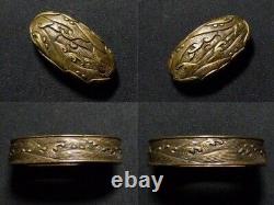 Fuchigashira Fuchi Kashira Whitecaps Waves Fine Carving Japanese Edo Antique