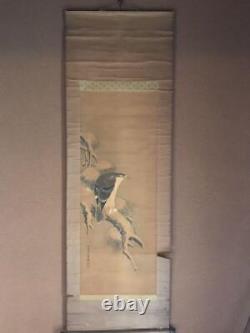 HAWK EAGLE BIRD UKIYO-E Hanging scroll KAKEJIKU Japanese Antique Old Fine Art