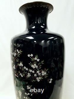 Huge Fine Antique Japanese Cloisonne' Vase Attributed to OTA 18/ 46 cm. Height