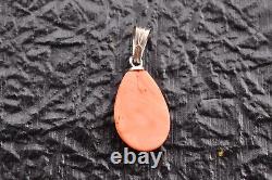 Japan Antique Red Coral Carved 5 items Pendant 0.58oz with Certificate and box