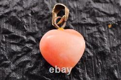 Japan Antique Red Coral Carved 5 items Pendant 0.58oz with Certificate and box