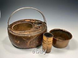 Japan Japanese Finely decorated Wooden Tobacco Smokers Hibachi ca. 20th c