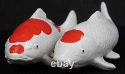 Japan Koi carp sculpture ceramic 1950s Japanese fine art