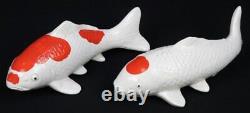 Japan Koi carp sculpture ceramic 1950s Japanese fine art