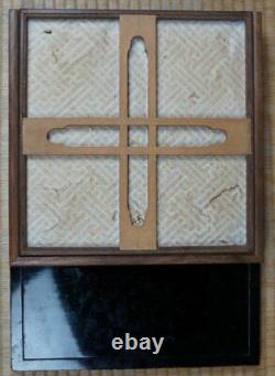 Japan lacquered wood window opening architecture 1800's Japanese fine art