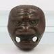 Japanese Antique Copper Face Netsuke Fine Decoration Demon Nw188