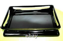 Japanese Fine Black Lacquered Wood Table dinner tray Stand SAMURAI Fast Shipping