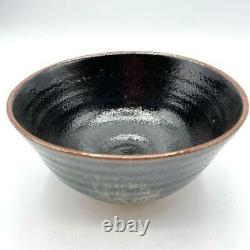 Japanese Fine Pottery Tsugaru ware Ceremony Tea Bowl with original wooden BOX