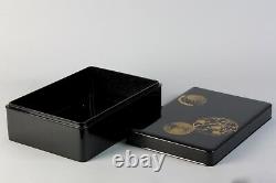 Japanese Fine lacquered paper storage box (T9)