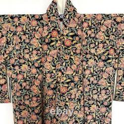Japanese Kimono Fine Pattern Pure Silk Vintage Antique Japan 36