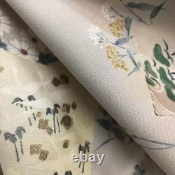 Japanese Kimono Fine Pattern Pure Silk Vintage Antique Z5758