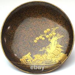 Japanese Lunch Box Antique Meiji Period Fine Quality Makie Chrysanthemum Pattern