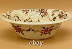 Japanese Meiji Satsuma Bowl With Fine Decorations & Pierced Elements