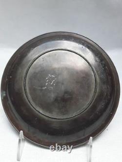 Japanese Meiji-Taisho Bronze on metal plate fine casting