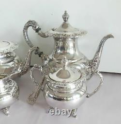 Japanese Mid Century Export Sterling Silver Five Piece Tea Coffee Set 2416 g