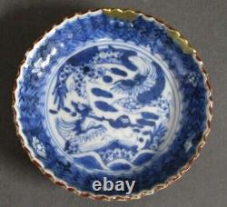 KINTSUGI DRAGON 19TH CENTURY Old IMARI Plate Japanese Antique EDO Era Fine Art