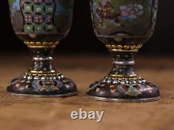 Lot Japan Antique Detailed Craftsmanship Wired Cloisonne Fine Pattern Painting