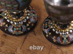 Lot Japan Antique Detailed Craftsmanship Wired Cloisonne Fine Pattern Painting