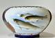 Meiji Era Carp Fish Porcelain Large Bowl 12.2 Inch Antique Fine Art Japanese