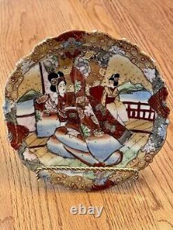 Moriage Royal Shimamura Fine Porcelain Antique 8 Petal Japanese Plate